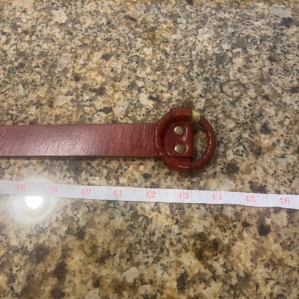 Gap Vintage Brown Leather Belt Adjustable Sliding Buckle L